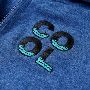 Kids' Hooded Zipper Sweatshirt Dark Blue Mélange 104