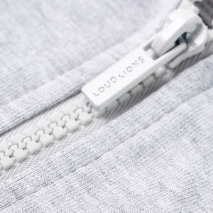 Kids' Hooded Zipper Grey 92