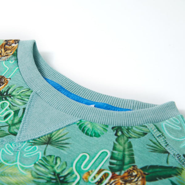 Kids' Sweatshirt Light Green Mélange 116