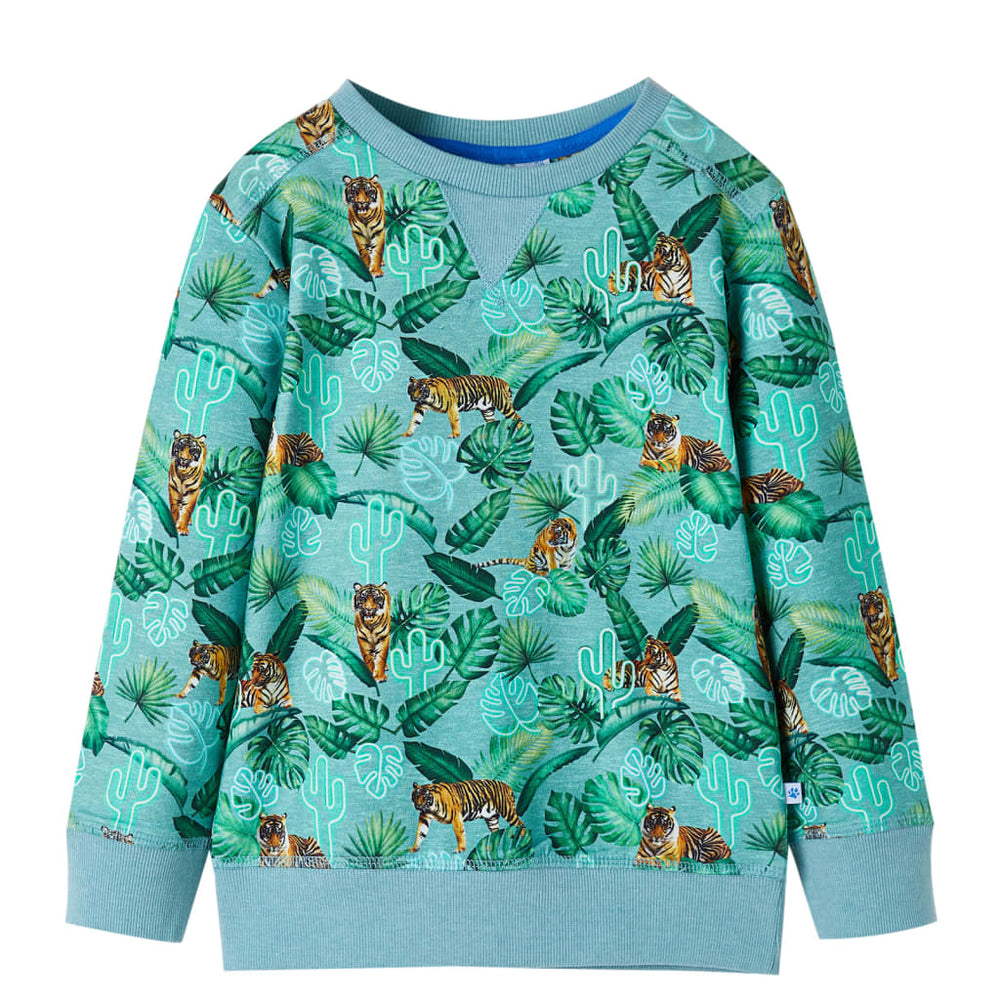 Kids' Sweatshirt Light Green Mélange 128