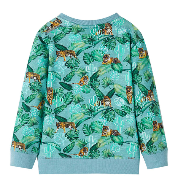 Kids' Sweatshirt Light Green Mélange 128