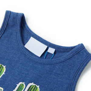 Children's Tank Top Dark Blue Marl 140