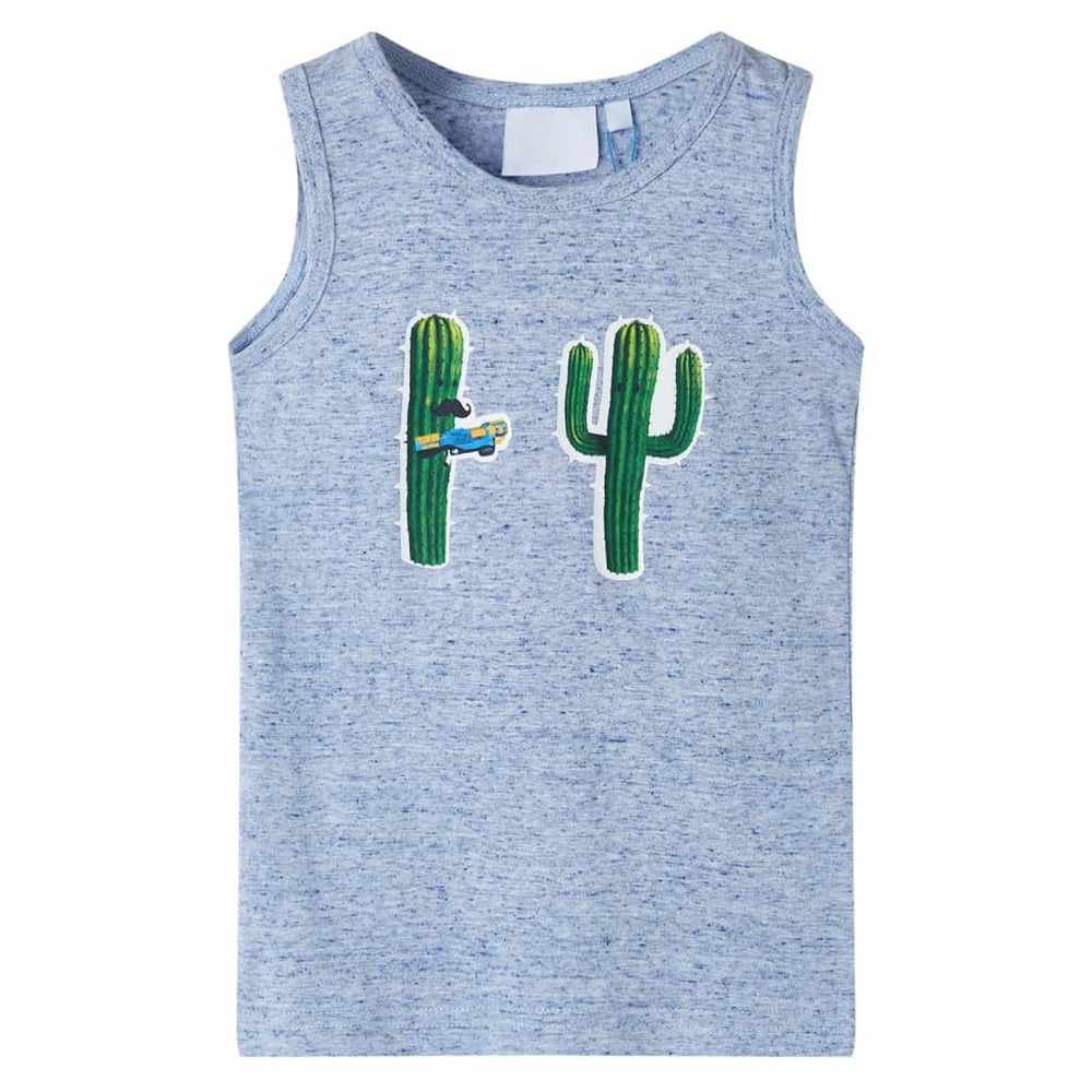 Kids' Tank Top Blue Mélange 104
