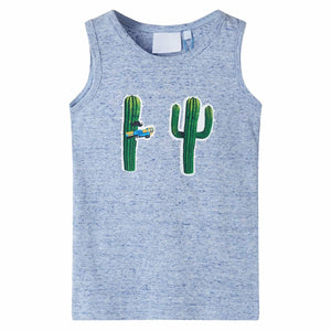 Kids' Tank Top Blue Marl 116