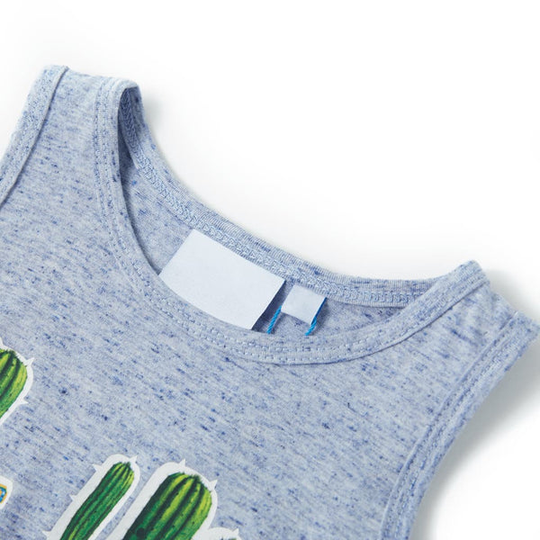 Kids' Tank Top Blue Marl 116