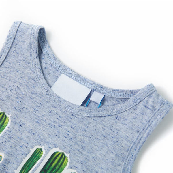 Children's Tank Top Blue Marl 140