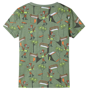 Kids' Short-Sleeve Pajamas Light Khaki 104