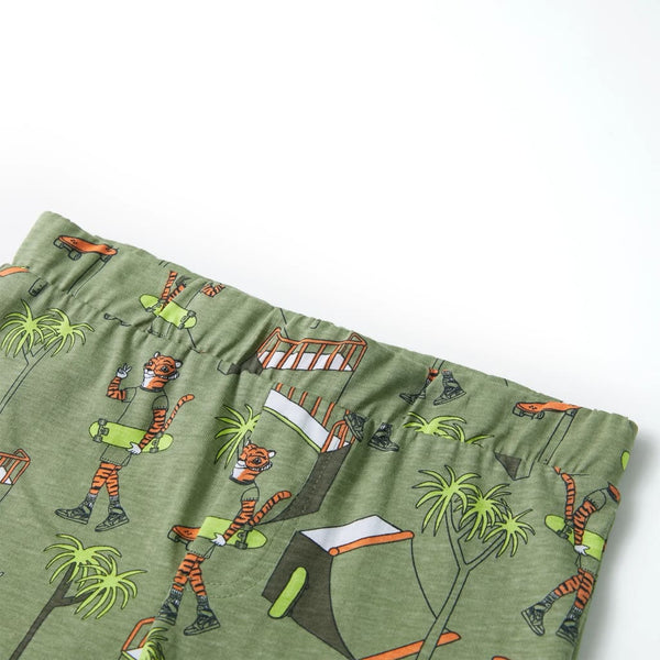 Kids' Short-Sleeve Pajamas Light Khaki 116