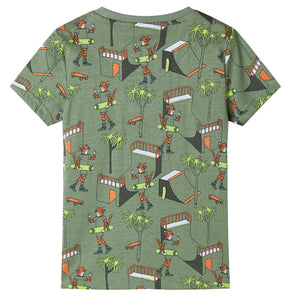 Kids' Short-Sleeve Pajamas Light Khaki 116