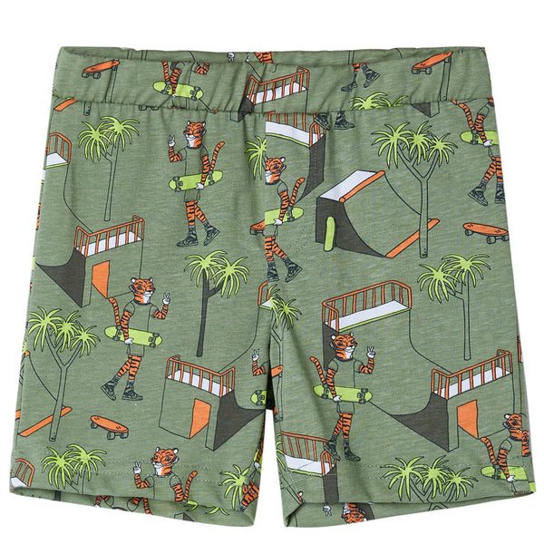 Kids' Short-Sleeve Pajamas Light Khaki 116