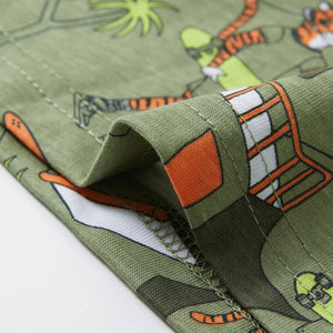 Kids' Short-Sleeve Pajamas Light Khaki 116
