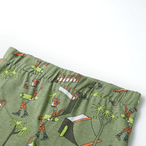 Kids' Short-Sleeve Pajamas Light Khaki 128
