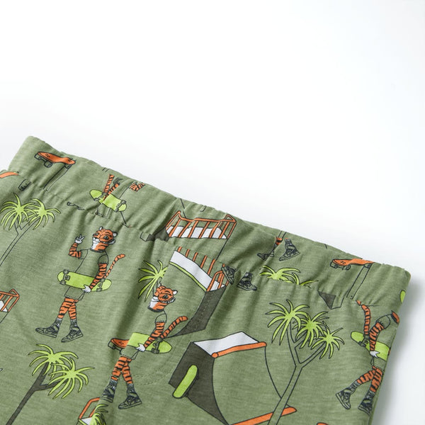 Kids' Short-Sleeve Pajamas Light Khaki 128