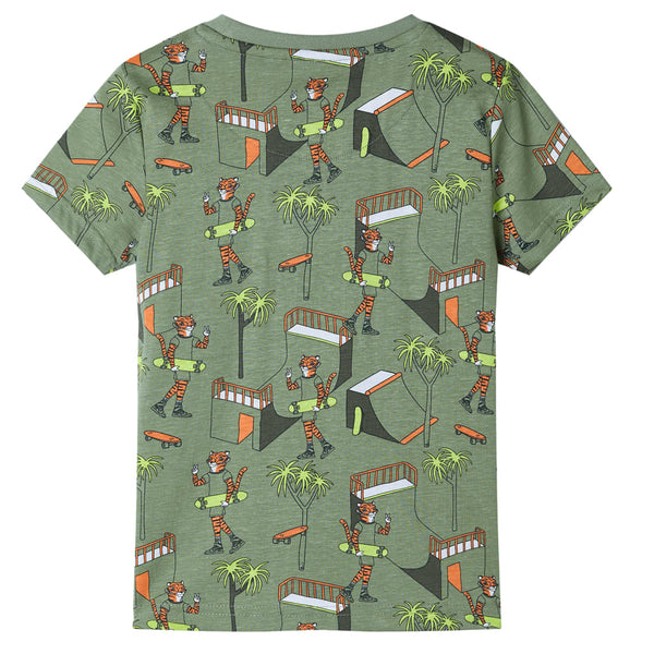 Kids' Short-Sleeve Pajamas Light Khaki 128