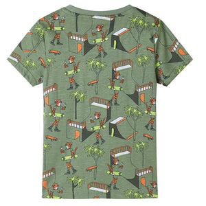 Kids' Short-Sleeve Pajamas Light Khaki 128