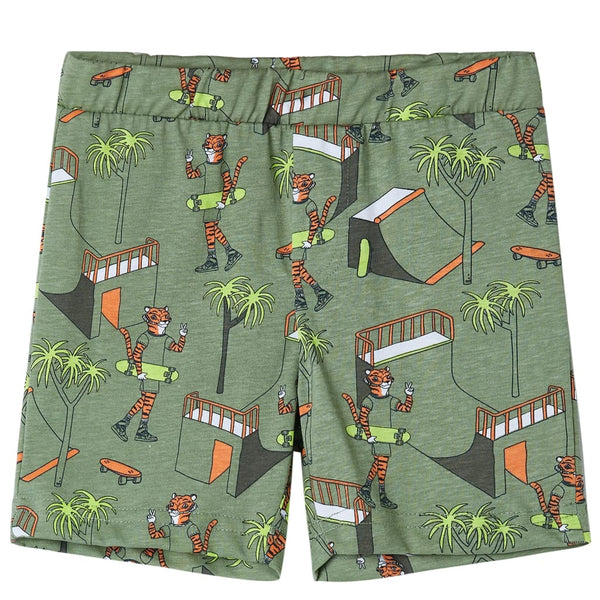 Kids' Short-Sleeve Pajamas Light Khaki 128