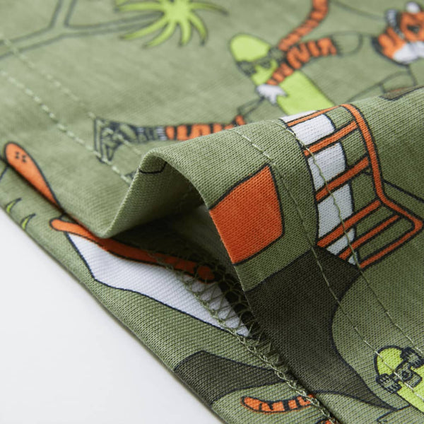 Kids' Short-Sleeve Pajamas Light Khaki 128