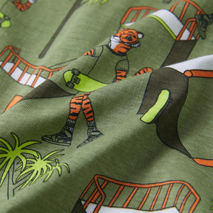 Kids' Short-Sleeve Pajamas Light Khaki 128