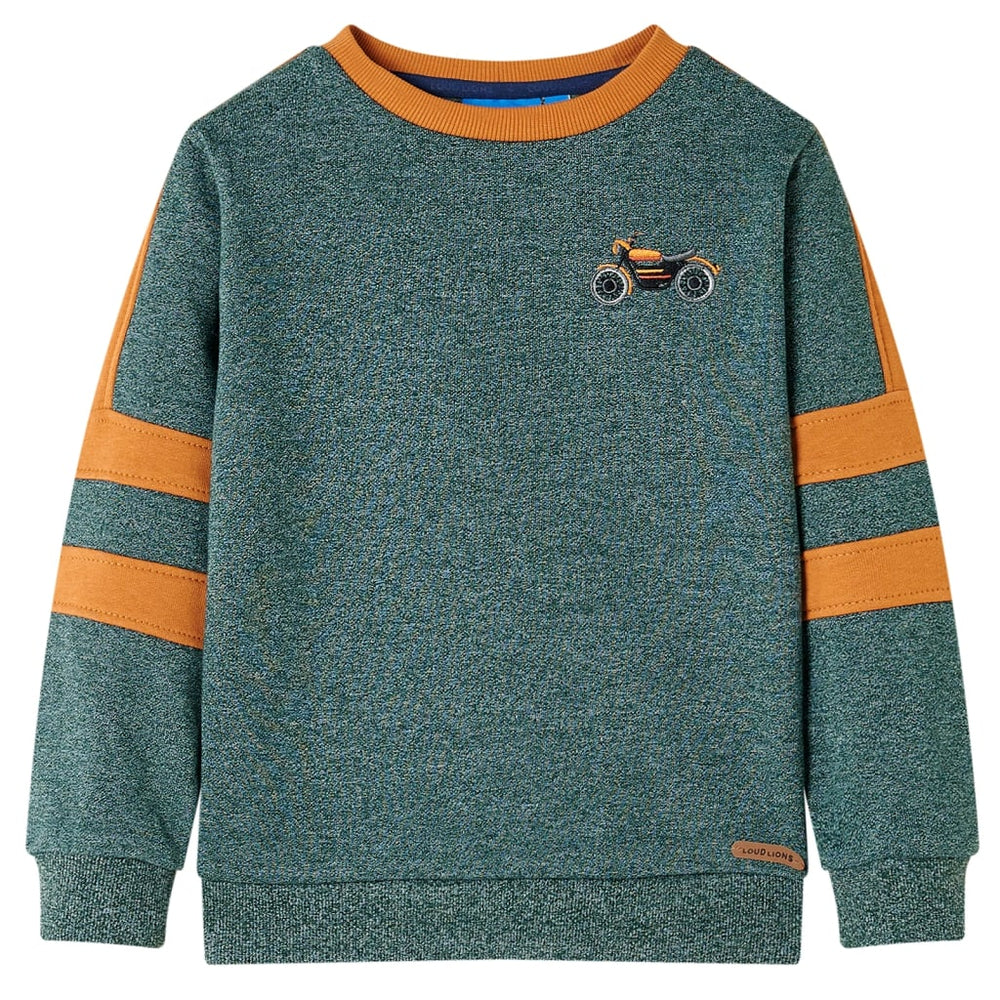 Kids' Sweatshirt Dark Green Mélange 92