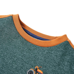Kids' Sweatshirt Dark Green Mélange 92