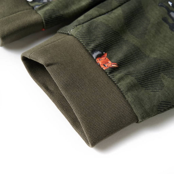 Kids' Long-Sleeved Pyjamas Khaki 116