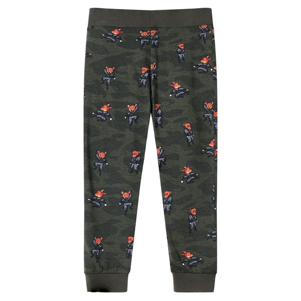 Kids' Long-Sleeved Pyjamas Khaki 116
