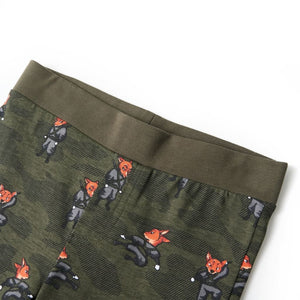 Kids' Long-Sleeved Pajamas Khaki 128