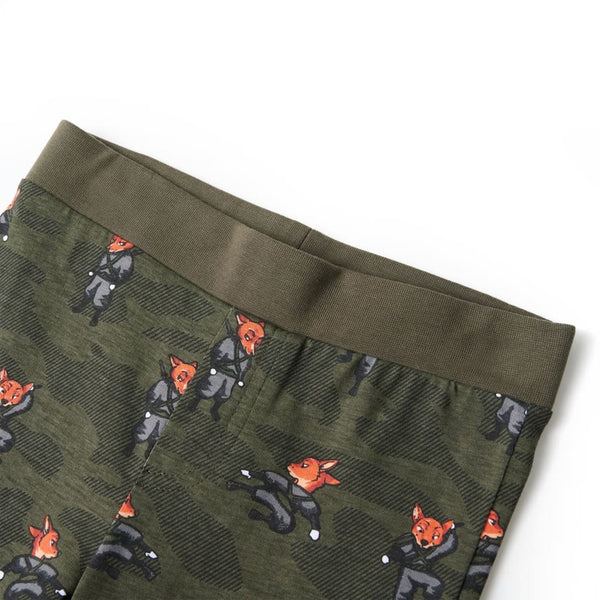 Kids' Long-Sleeved Pajamas Khaki 128