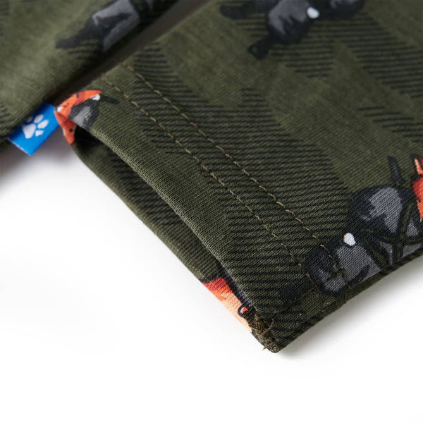 Kids' Long-Sleeved Pajamas Khaki 128