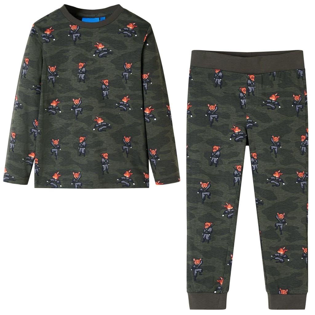 Kids' Long Sleeve Khaki Pajamas 140