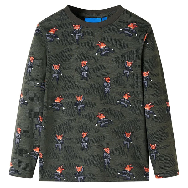 Kids' Long Sleeve Khaki Pajamas 140