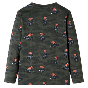 Kids' Long Sleeve Khaki Pajamas 140