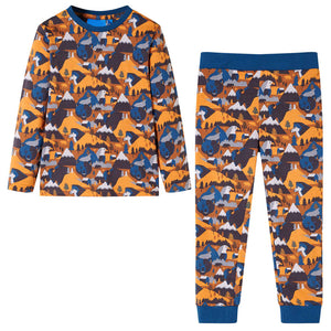 Kids' Long-Sleeved Pajamas Cognac 92