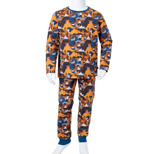 Kids' Long-Sleeved Pajamas Cognac 116