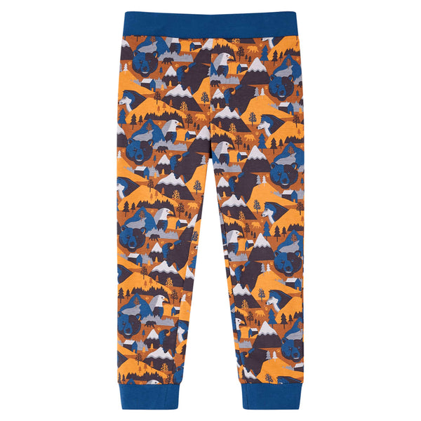 Kids' Long-Sleeved Pajamas Cognac 116
