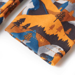 Kids' Long-Sleeved Pajamas Cognac 116