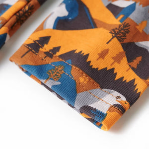 Kids' Long-Sleeved Pajamas Cognac 128