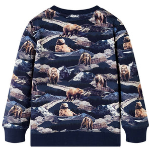 Kids' Sweatshirt Navy Blue 128