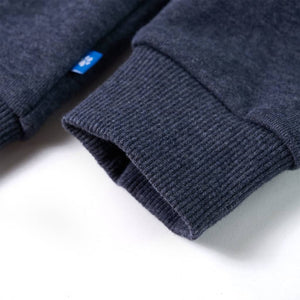 Kids' Zip-Up Hoodie Dark Blue Melange 92