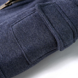 Kids' Hooded Zipper Sweatshirt Dark Blue Mélange 104