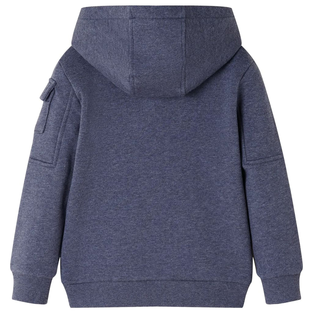 Kids' Zip-Up Hoodie Dark Blue Marl 116