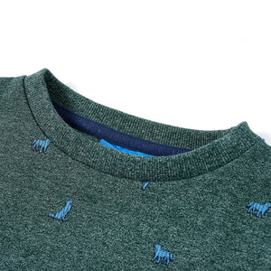 Kids' Sweatshirt Dark Green Mélange 116