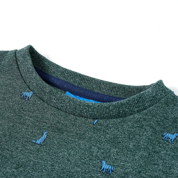 Kids' Sweatshirt Dark Green Mélange 116