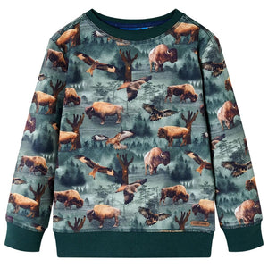 Children's Sweatshirt Dark Green 128