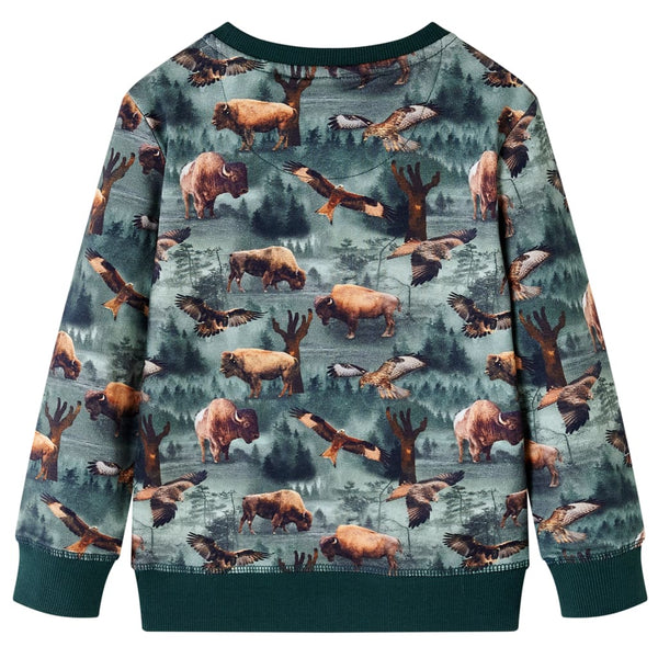 Children's Sweatshirt Dark Green 128
