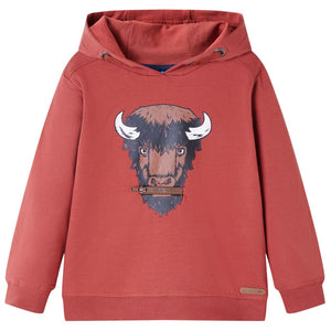 Kids' Hoodie Dark Red 128