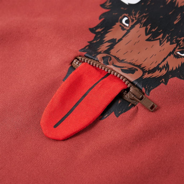 Kids' Hoodie Dark Red 128