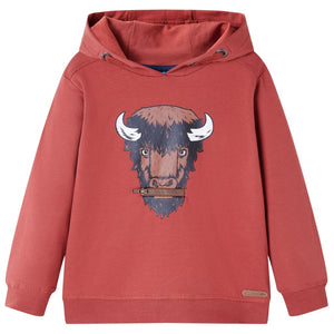 Kids' Hoodie Dark Red 140