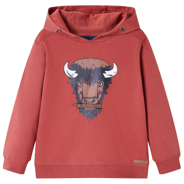 Kids' Hoodie Dark Red 140