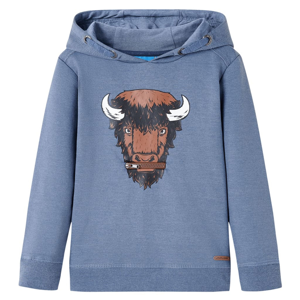 Kids' Hooded Sweatshirt Blue Marl 116